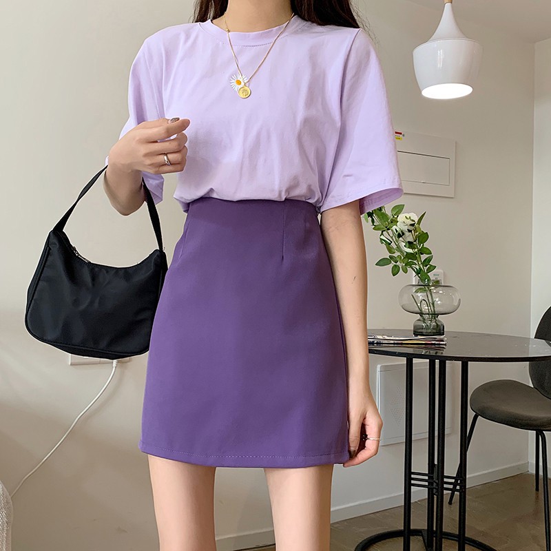 Chân váy chữ A lưng cao phong cách Hàn Quốc độc đáo | BigBuy360 - bigbuy360.vn
