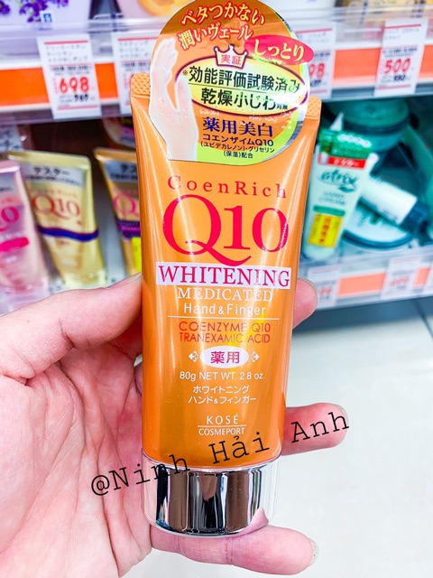 Kem dưỡng da tay Kose Coen Rich Q10 Whitening Medicated 80gr