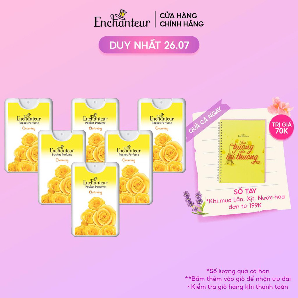 Combo 6 Nước hoa bỏ túi Enchanteur 18ml/Chai