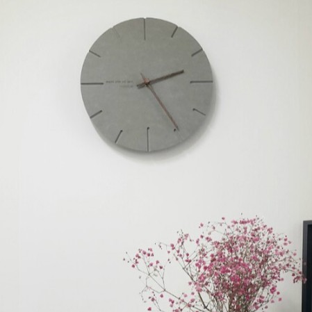 Đồng hồ treo tường, đồng hồ trang trí Decor kim bằng gỗ MDF không kêu phong cách Hàn Quốc - Màu xám size 29cm - FUNSHOP