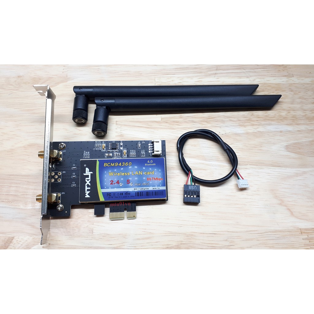 Card WiFi cho PC Broadcom BCM94360 + Bluetooth 4.1 chuẩn AC Dualband hỗ trợ MacOS | BigBuy360 - bigbuy360.vn