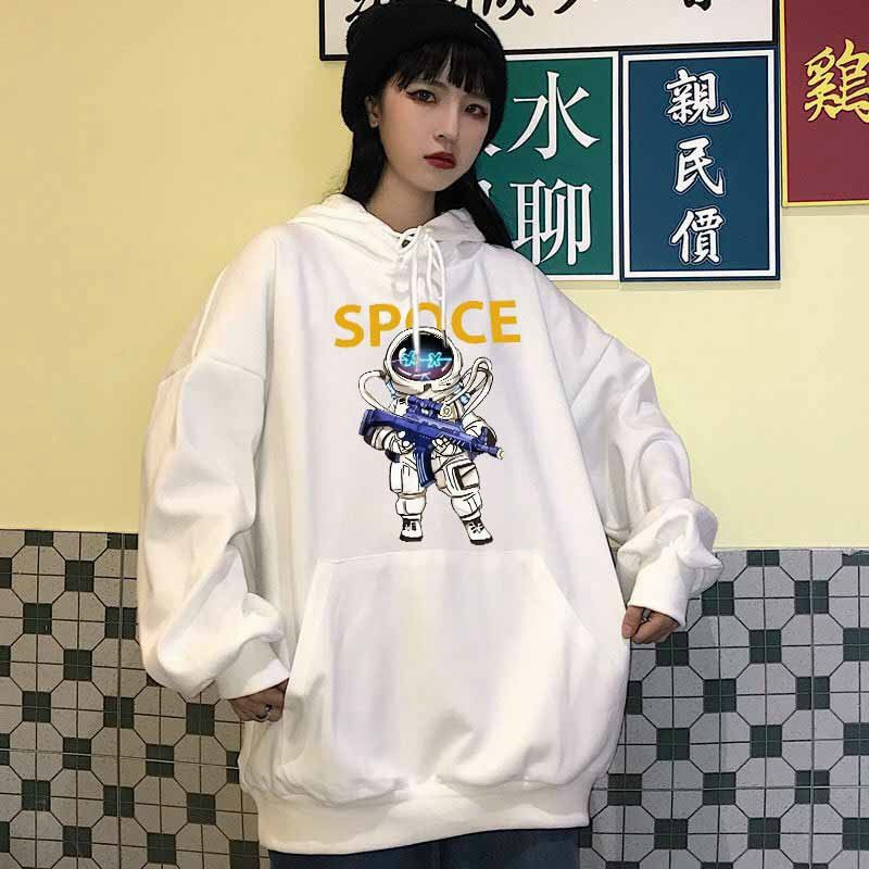Áo Hoodie Nam Nữ Chui Đầu Chất Nỉ Ngoại in Hình Người Máy Phi Hành Gia Hot Trend [New Unisex]