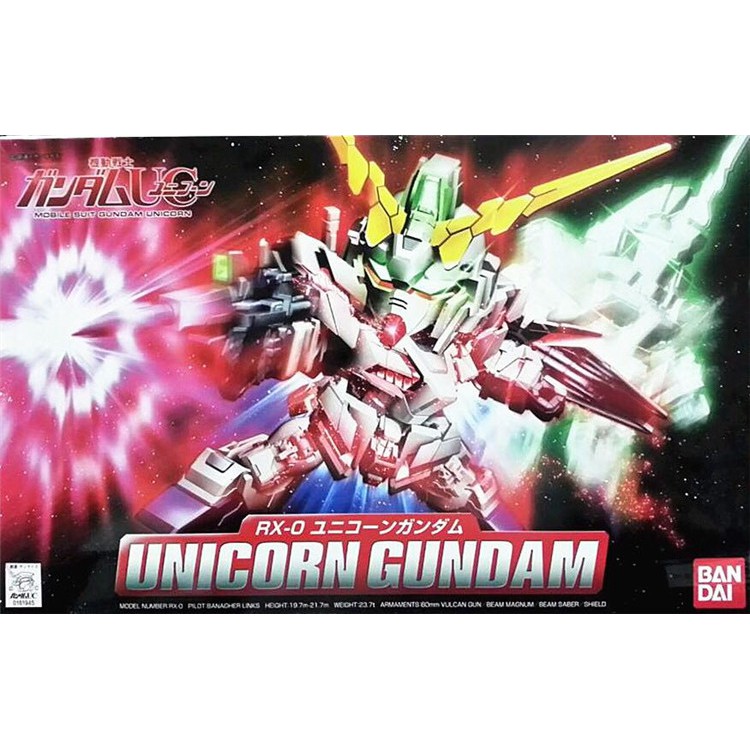 Mô Hình Lắp Ráp SD BB Unicorn Gundam