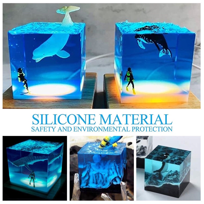 Khuôn silicone hình vuông lập phương nhiều kích thước
