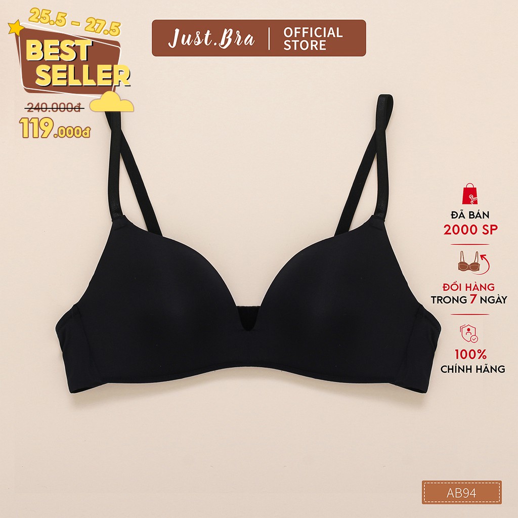 [M&atilde; FAMALLT5 giảm 15% đơn 150k] &Aacute;o ngực Just Bra basic m&uacute;t vừa kh&ocirc;ng gọng AB94
