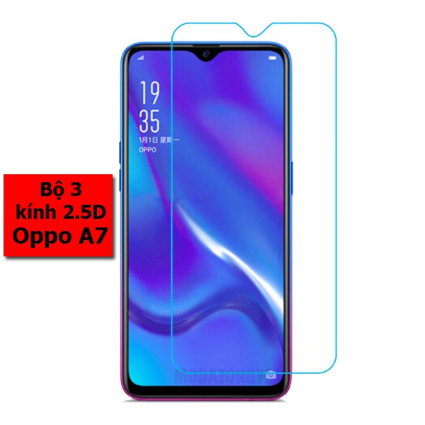Bộ 3 kính cường lực Oppo A7