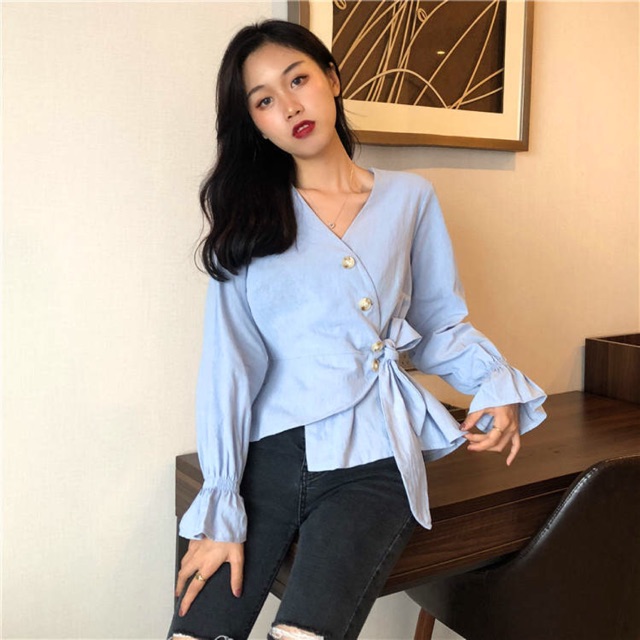 Áo tay dài kiểu cột eo SALE