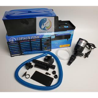 MÁY BƠM VÀ BỘ MÁNG Vipsun VS 680 Lọc Nước Hồ Cá - Có Tặng Bông Lọc
