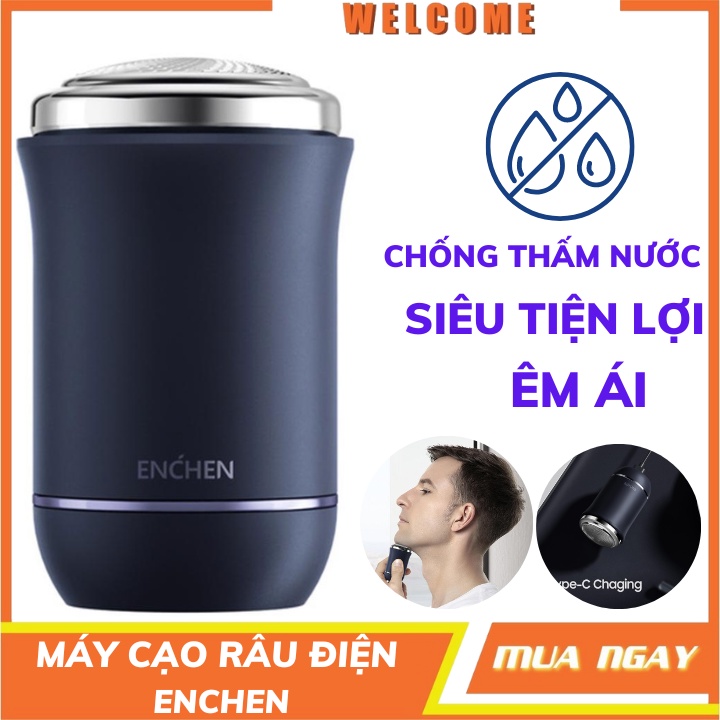 Máy cạo râu mini  Xiaomi Enchen ES1 Razer IPX6 - Chống thấm nước - Giảm tiếng ổn - Êm ái