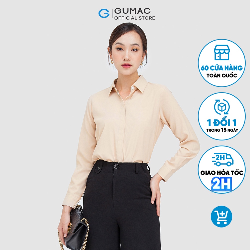 Áo lụa mango giấu nút Thời trang GUMAC AC05004