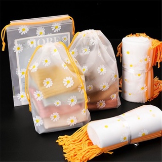 Túi dây rút đựng giày dép, đựng quần áo, đồ lót chống nước---travel bag hình hoa cúc 20x30cm