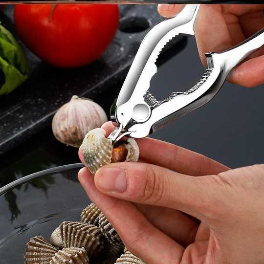 Kìm mở nghêu inox mới đa chức năng Kềm mở nghêu tách sò huyết
