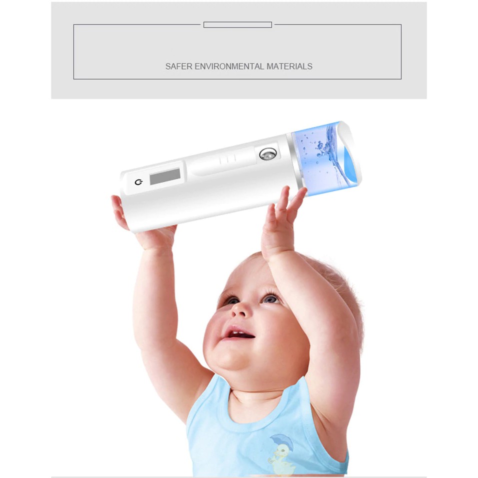 [Hàng mới về] Máy phun dưỡng ẩm kiểm tra da 3 trong 1 sạc tiện lợi