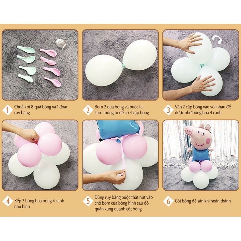 Set bóng bóng trang trí tiệc sinh nhật Mickey cho bé tuổi chuột siêu dễ thương C01