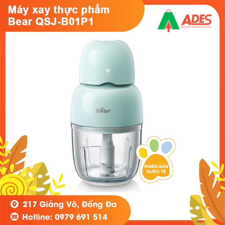 Máy xay thực phẩm Bear QSJ-B01P1 - Bảo Hành Chính Hãng - Xay Thịt Cá, Rau Củ, Xay Đa Năng