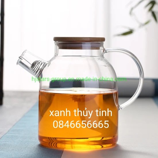 Ấm thủy tinh nắp gỗ dung tích 1600ml