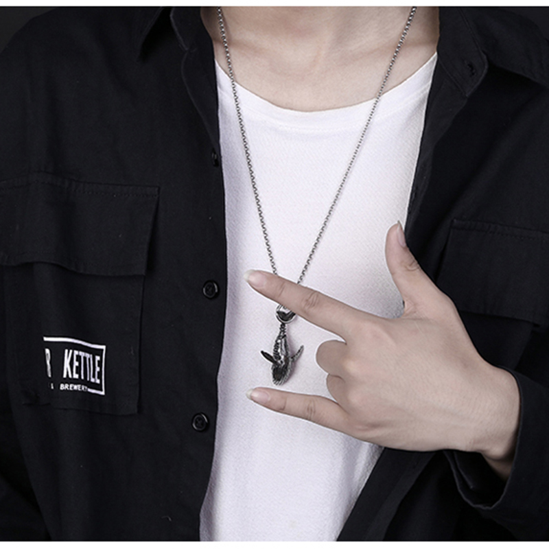 Vòng Cổ Phụ Kiện Mặt Dây Hình Cá Voi Cá Tính Cho Nam Nữ