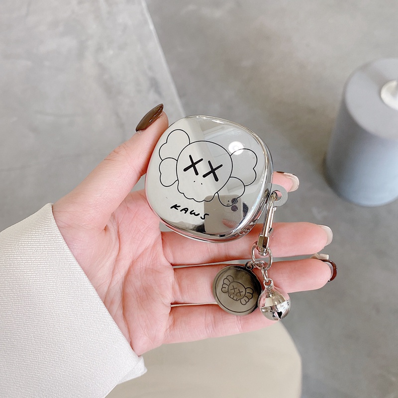 Ốp TPU mềm mạ điện laser hình phi hành gia gấu cóc móc khóa cho Baseus Encok WM01 TWS