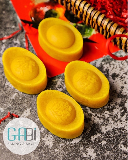 Khuôn trung thu lò xo 50g 4 mặt thỏi vàng