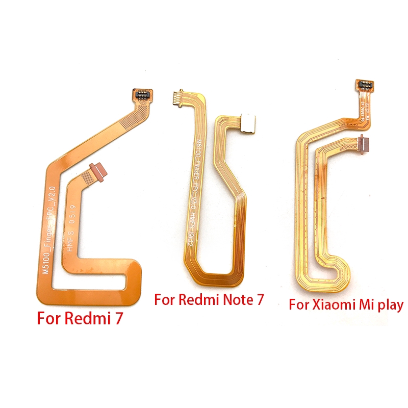 Home Button Fingerprint Touch Id Sensor Connector Flex Cable For Xiaomi Redmi 7 / Redmi Note 7 / Mi Play