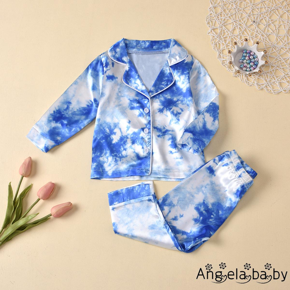 Bộ Đồ Ngủ Họa Tiết Nhuộm Tie-Dye Xinh Xắn Cho Bé