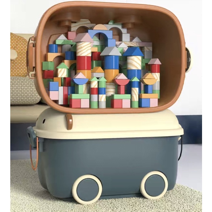 Thùng đựng đồ chơi siêu to  hình gấu nhiều màu dễ thương cho bé - Bond Kids
