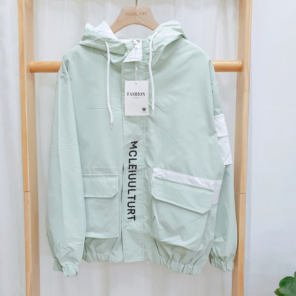 Áo khoác bo gấu túi hộp to, túi hộp tay MCLEIUUL TURT 1955 (hình thật) | BigBuy360 - bigbuy360.vn