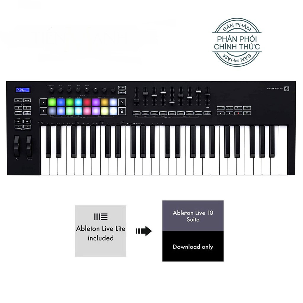 Novation Launchkey 61 MK3 Bàn phím sáng tác - Sản xuất âm nhạc Producer Keyboard Controller Ableton Live