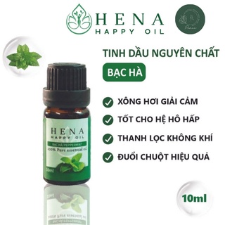 Tinh dầu Bạc hà - Tinh dầu thiên nhiên Bạc hà 100% - Hương thơm the mát, kháng khuẩn cao - Lọ 10ml