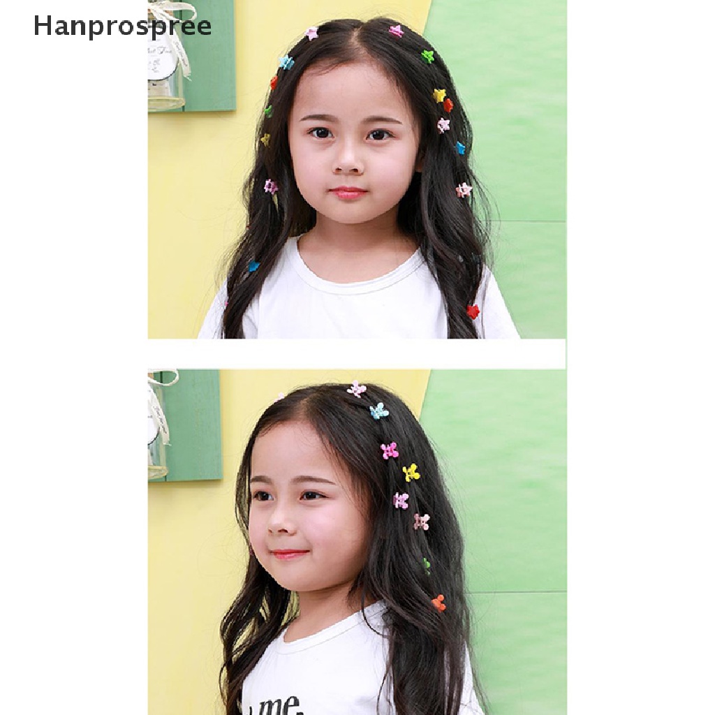 Set 50 Kẹp Tóc Càng Cua Đính Hoa / Thỏ Mini Dễ Thương Cho Bé Gái Tốt