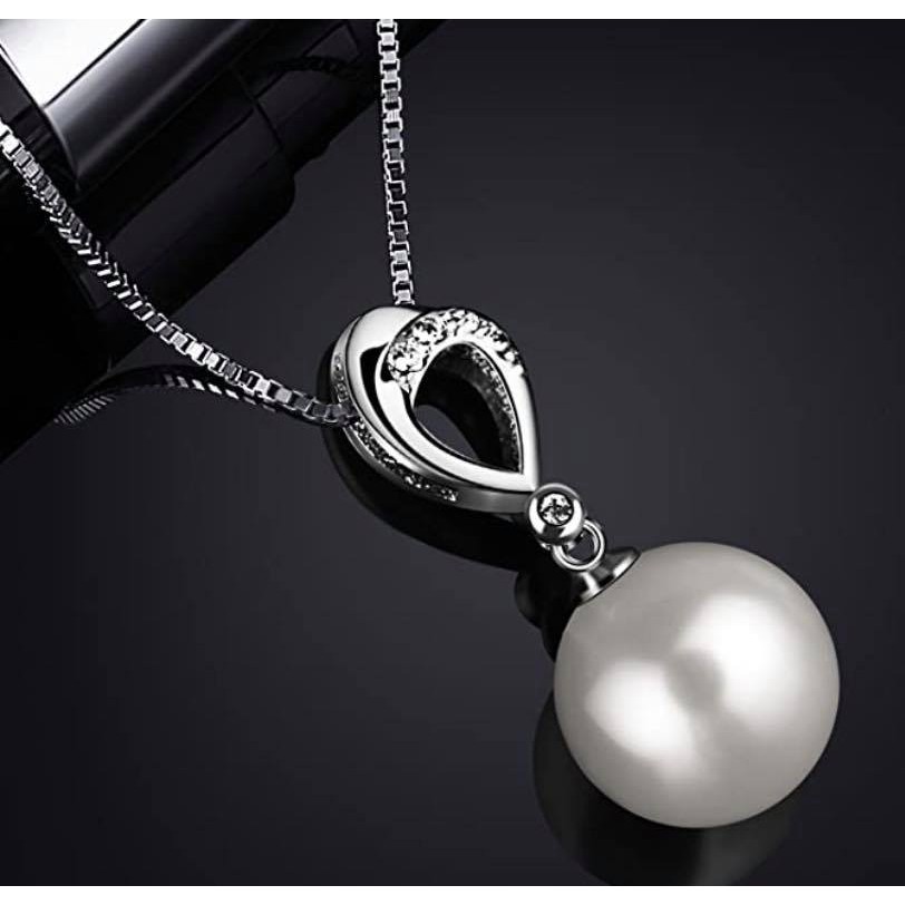 Bộ dây chuyền và khuyên tai bạc Sterling 925