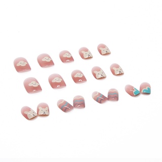 [Hàng mới về]Bộ 24 móng giả form ngắn thỏ siêu cute