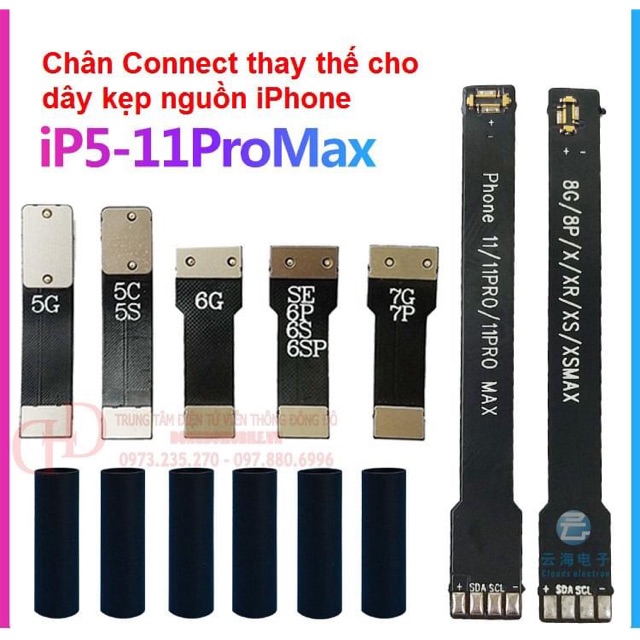 Chân Connect thay thế cho dây kẹp nguồn từ iP5- 11 Promax