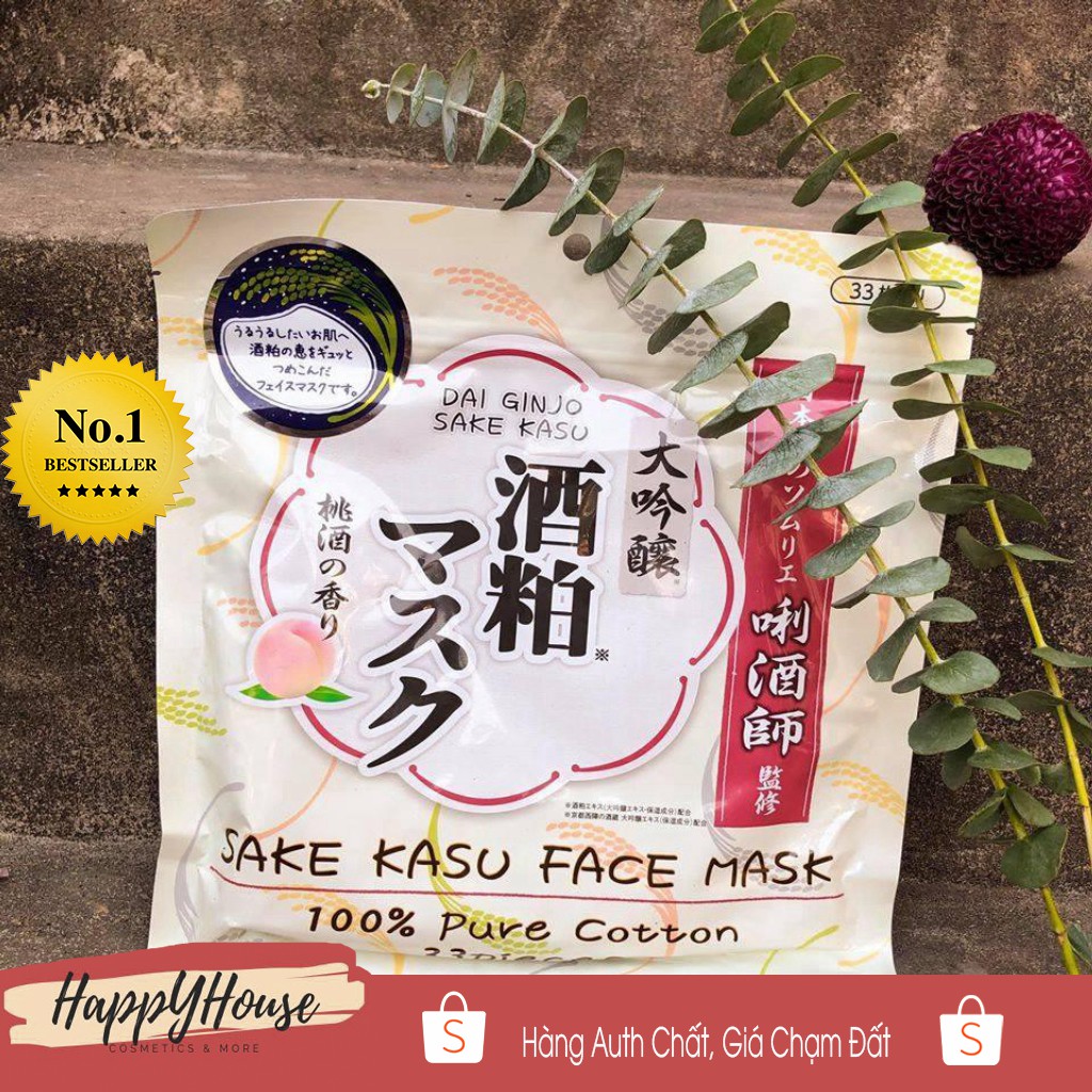 Mặt nạ giấy bã rượu Sake của Nhật