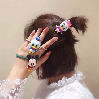 Dây cột tóc hoạt hình gấu Pood chuột Mickey vịt Donan