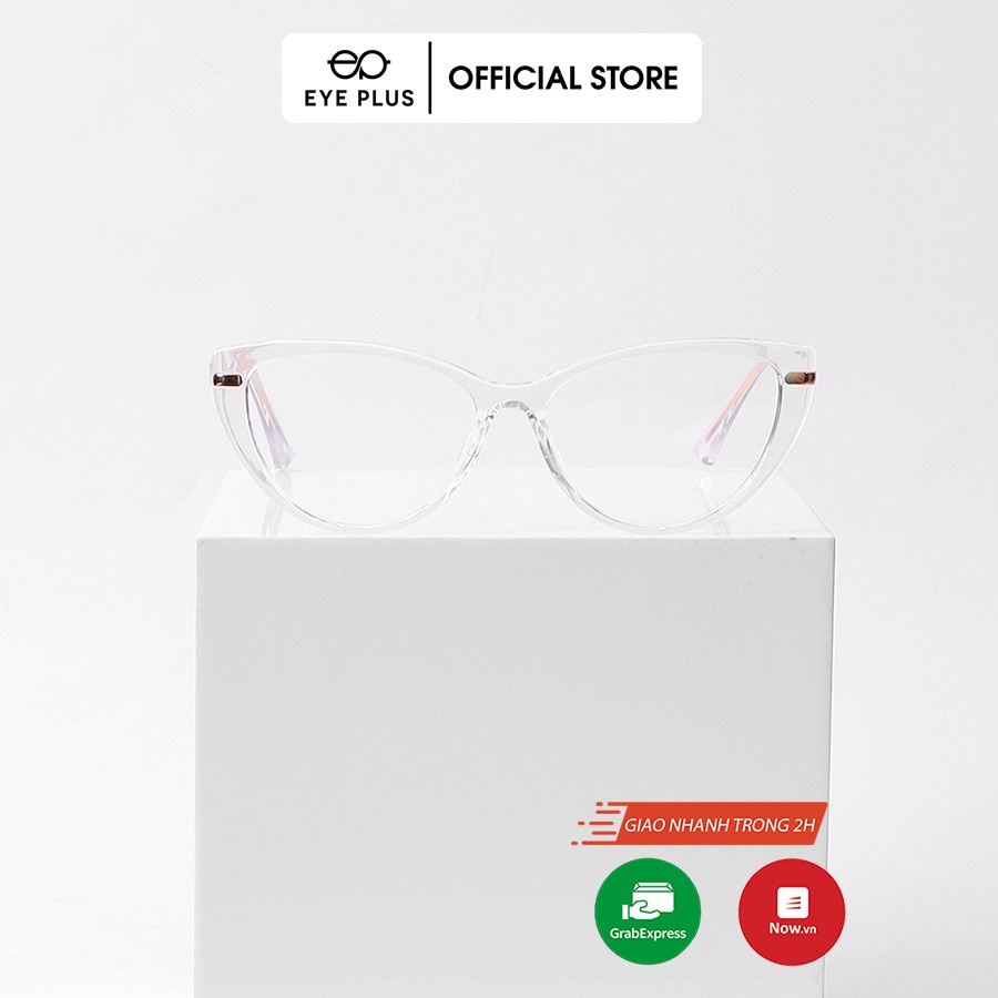 Gọng kính cận nam nữ thời trang Eye Plus dáng mắt mèo càng mảnh E350-N8887