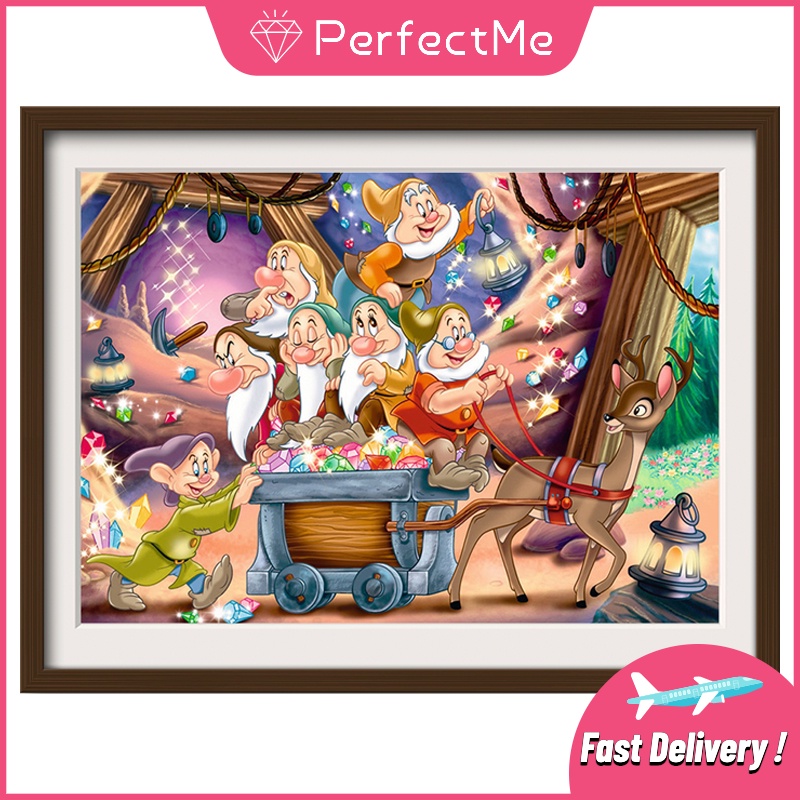 Bộ tranh đính đá tự làm kích thước 30x40cm trang trí nhà cửa