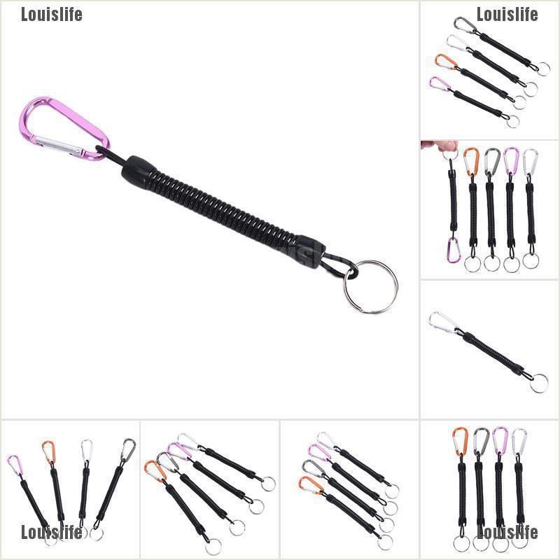 {Louislife}1pc Plastic Spring Elastic Rope Security Gear Tool For Anti-lost Phone Key chain adore