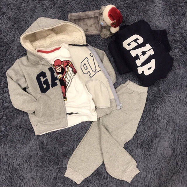 bộ nỉ bông kéo khoá baby gap