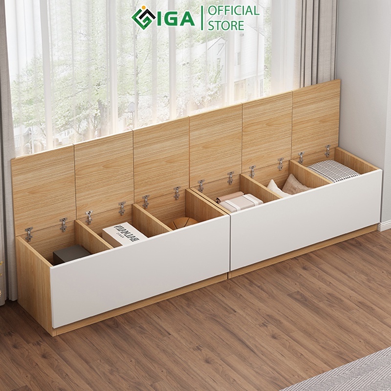 Tủ gỗ để đồ thông minh S Smart tận dụng không gian cạnh cửa sổ - GP131