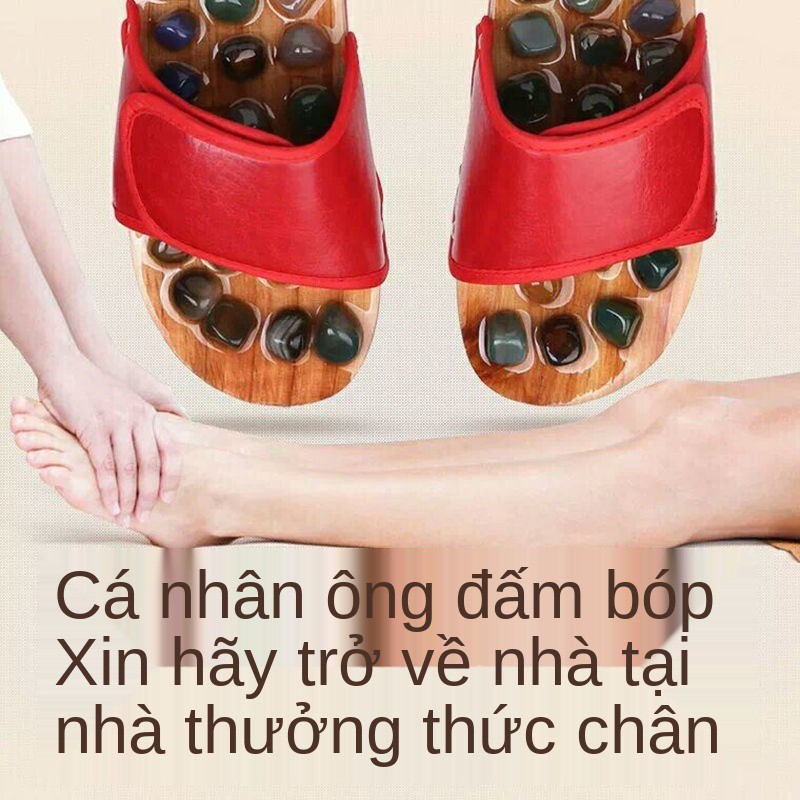 đá cuội massage huyệt chân chăm sóc sức khỏe móng Dép nam cặp đôi đi trong nhà và nữ mùa hè