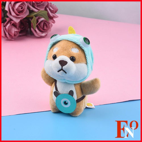 Móc Khóa Chó Shiba Inu Hoạt Hình Đội Lốt Mini Dễ Thương Sáng Tạo