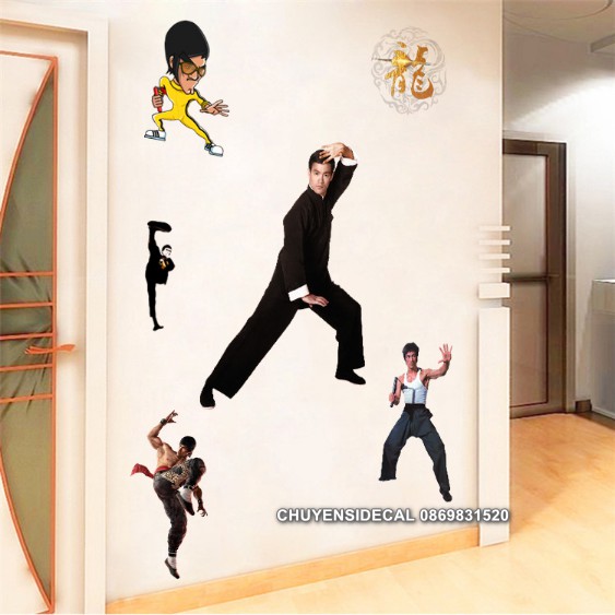 Decal dán tường - Lý Tiểu Long 02