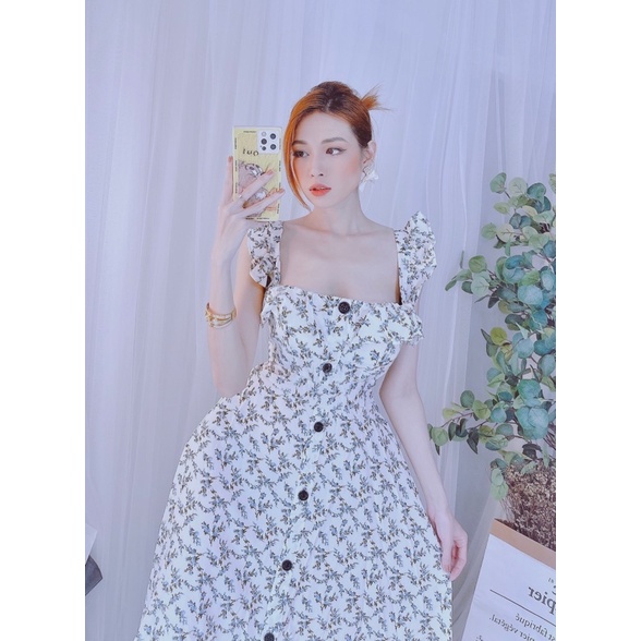 Đầm maxi cánh tiên bèo from Na Trịnh nút
