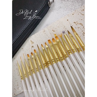Set Cọ 16c kèm bao da chất liệu lông chồn mềm vẽ tạo kiểu cực thích