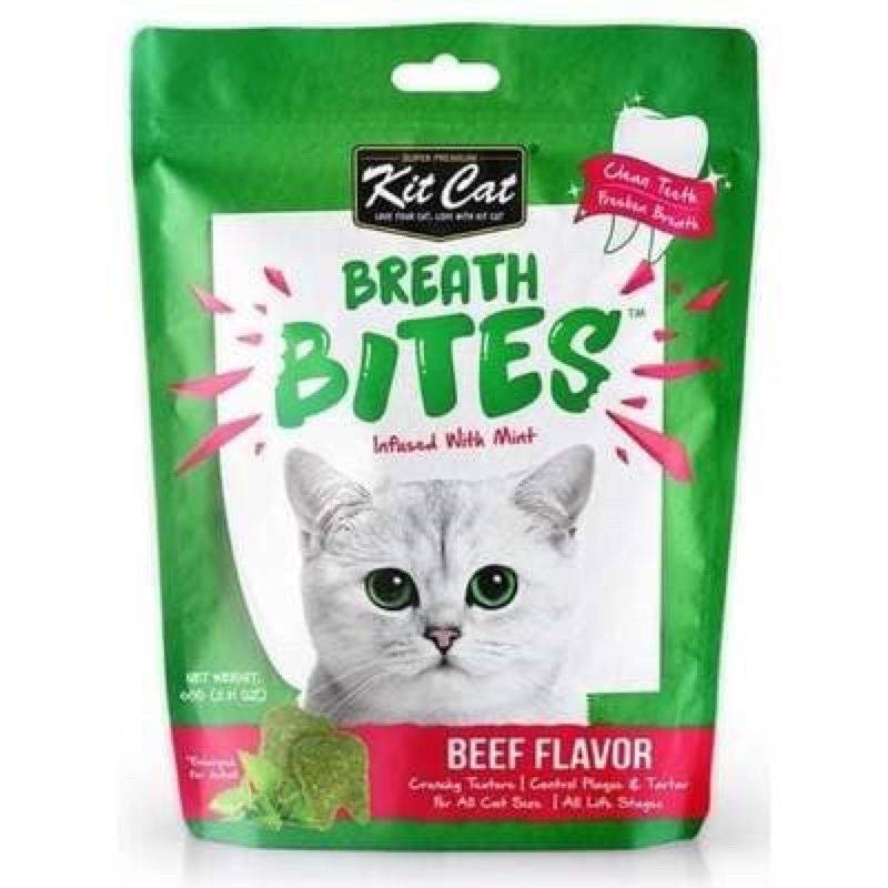 Snack nhai sạch răng cho mèo 60gr - KitCat Breathbites -QUỐC HƯNG VET