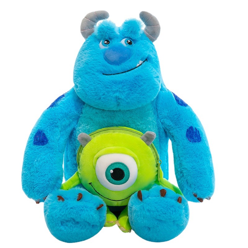 Ba Lô Thú Nhồi Bông Sullivan Mike Mắt To Hoạt Hình Đại Học Quái Vật Lông Xanh Dương Ellen Monsters boy b