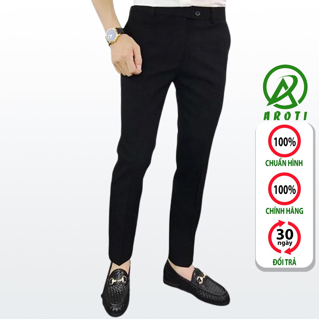 Quần Tây Nam Đẹp AROTI Ống Côn Vải Cotton Đẹp Cao Cấp, Co Giãn Tốt Dáng Âu Đứng,Công Sở nhiều màu-Đủ Size QA45-SP3