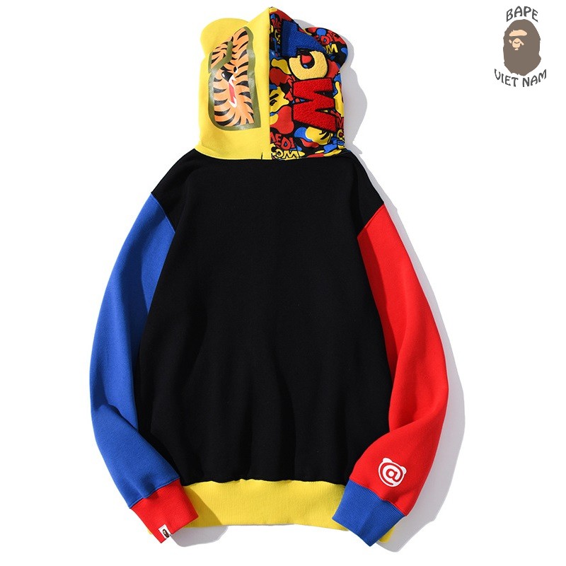 [ODER] Jacket Bape Shark x Medi Com Toy fullzip , Áo khoác Hoodie Bape Cá Ngáo 2 tai siêu Cute