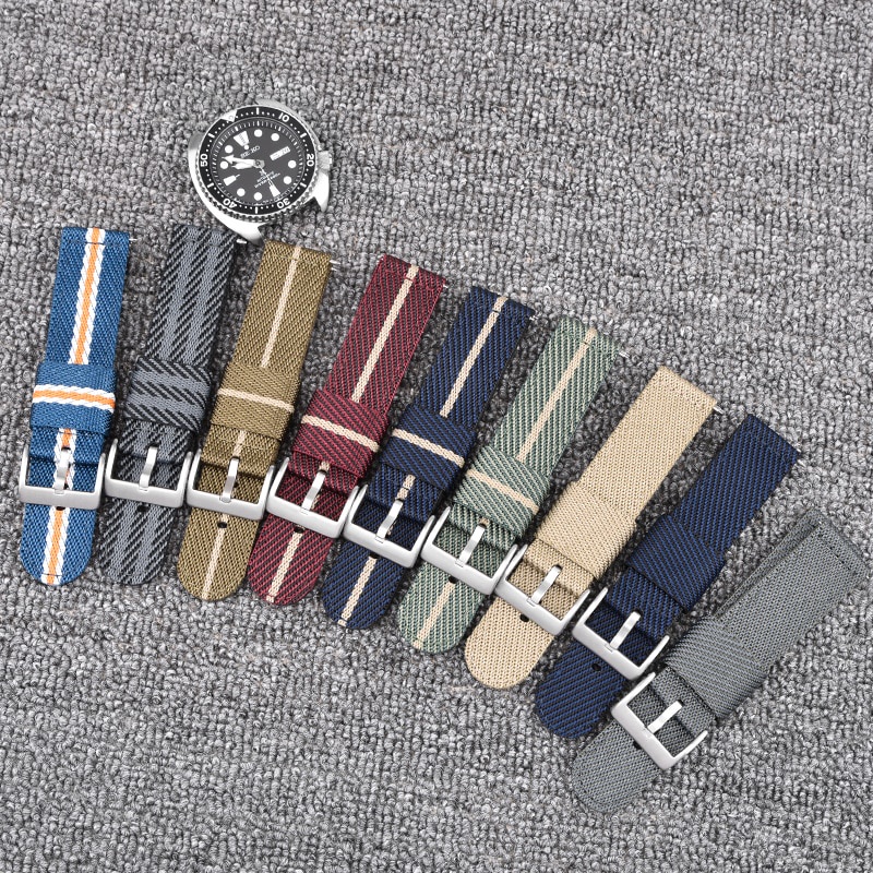 Dây Đồng Hồ Đeo Tay Bện Nylon 18mm 20mm 22mm 24mm